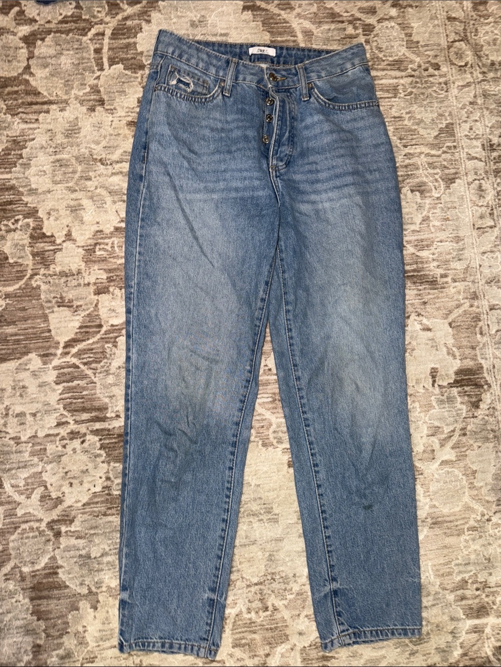 Classic Blue women’s Mid-Rise Straight Jeans - Unbranded